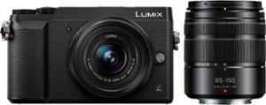 Panasonic - LUMIX GX85 Mirrorless 4K Photo Digital Camera Body Two Lens Bundle with 12-32mm and 45-150mm Lenses - DMC-GX85WK - Black - Front_Zoom