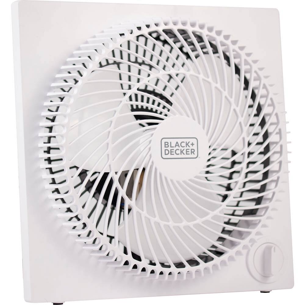 Angle. Black & Decker - 9" Tabletop Box Fan - White.