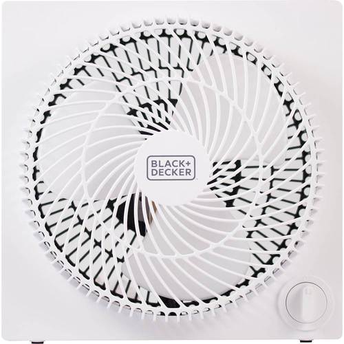 Black+Decker - 9" Tabletop Box Fan - White
