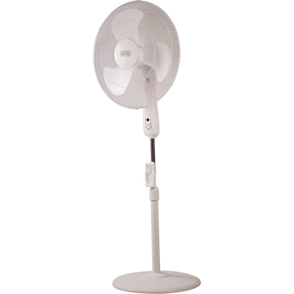 Left. Black+Decker - 18" Stand Fan - White.