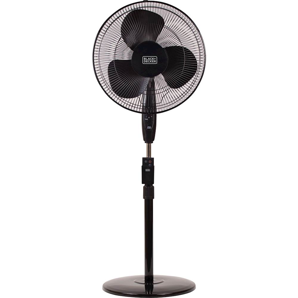 BLACK+DECKER 16 Stand Fan with Remote, Oscillation, White fan