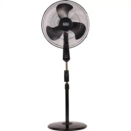 Front. Black+Decker - 18" Stand Fan - Black.