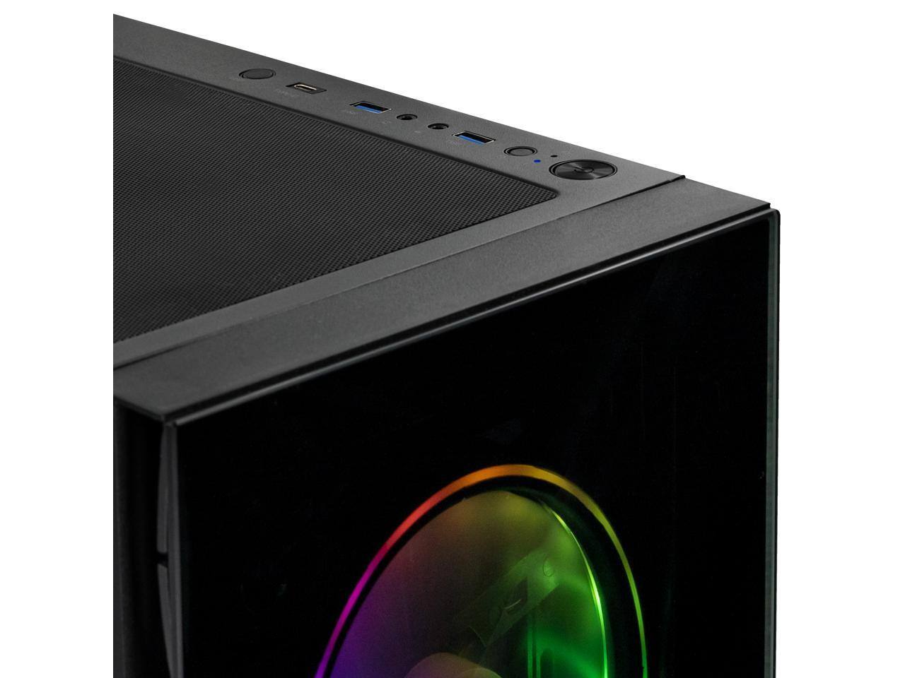 Alt View 8. YEYIAN - Yeyian YARI Gaming PC - Intel Ultra 5 225F, RTX 5070, 32GB DDR5, 1TB SSD, AI, RGB, Win 11 - Black.