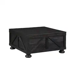Furniture of America - Zula Wood Hidden Storage Coffee Table - Black