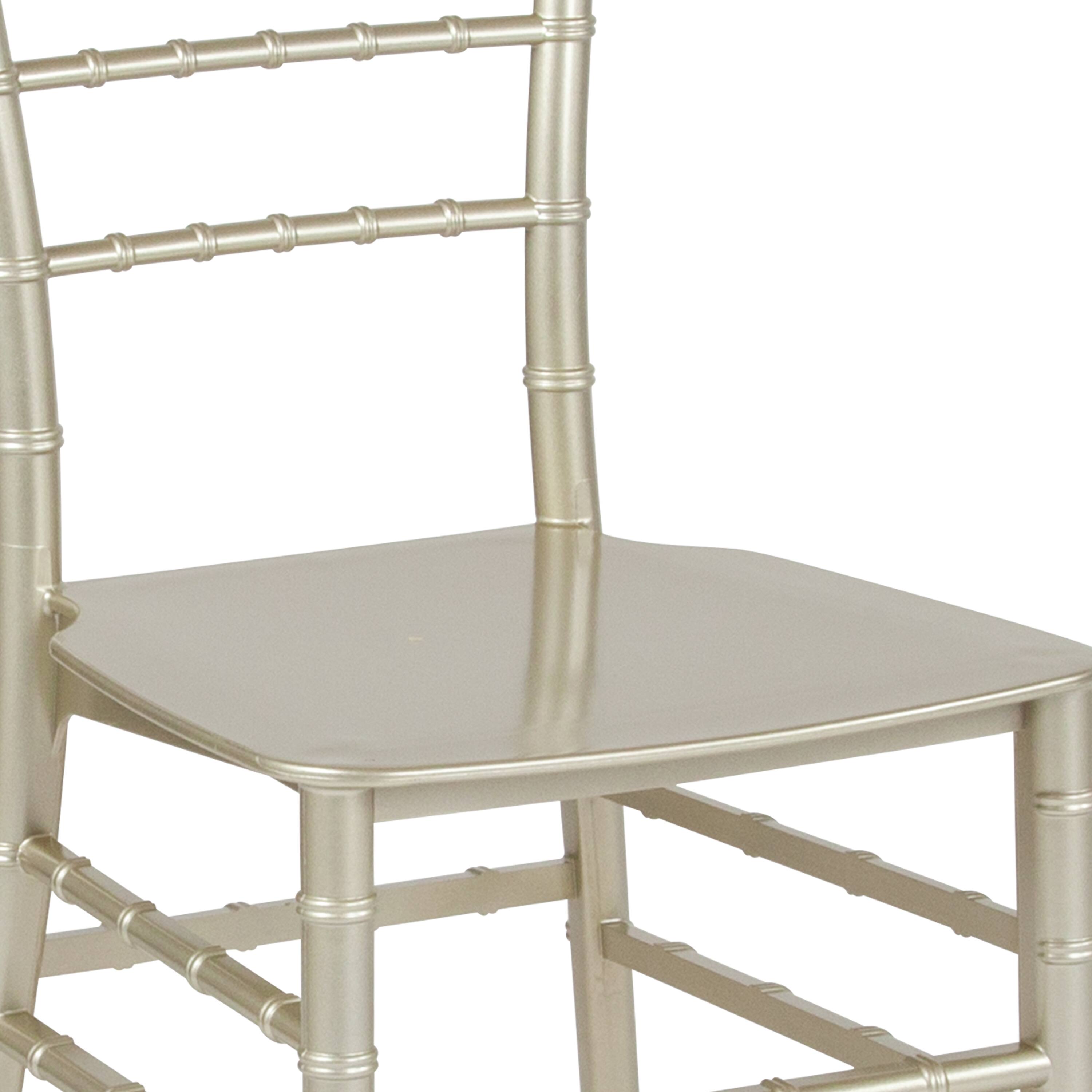 Alt View 9. Emma + Oliver - Resin Stacking Dining Chiavari Chair - Champagne.