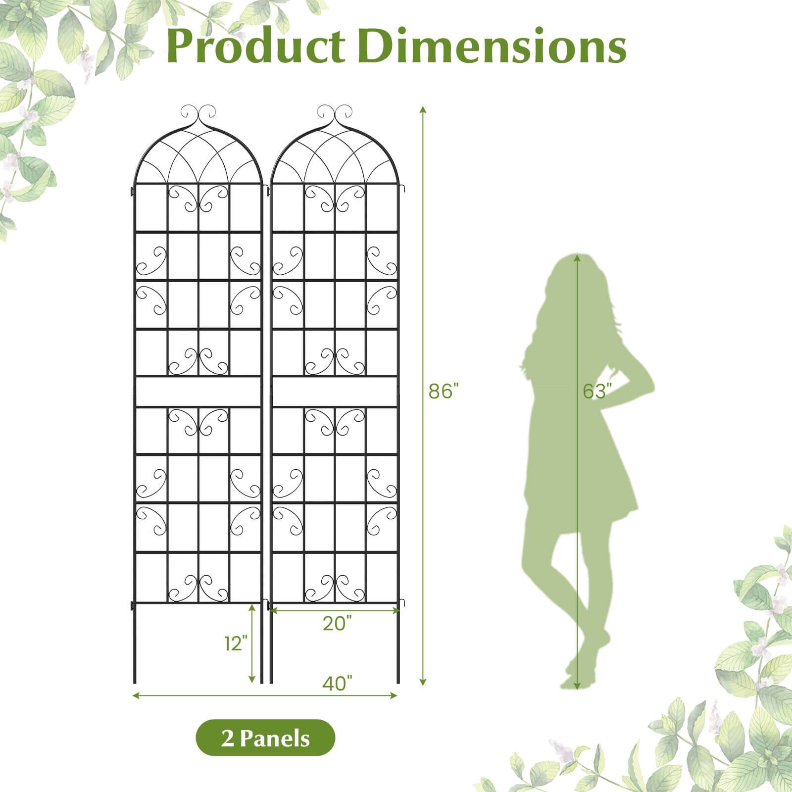 Product Dimensions: 86" x 63" x 12" x 20" x 40"  
2 Panels