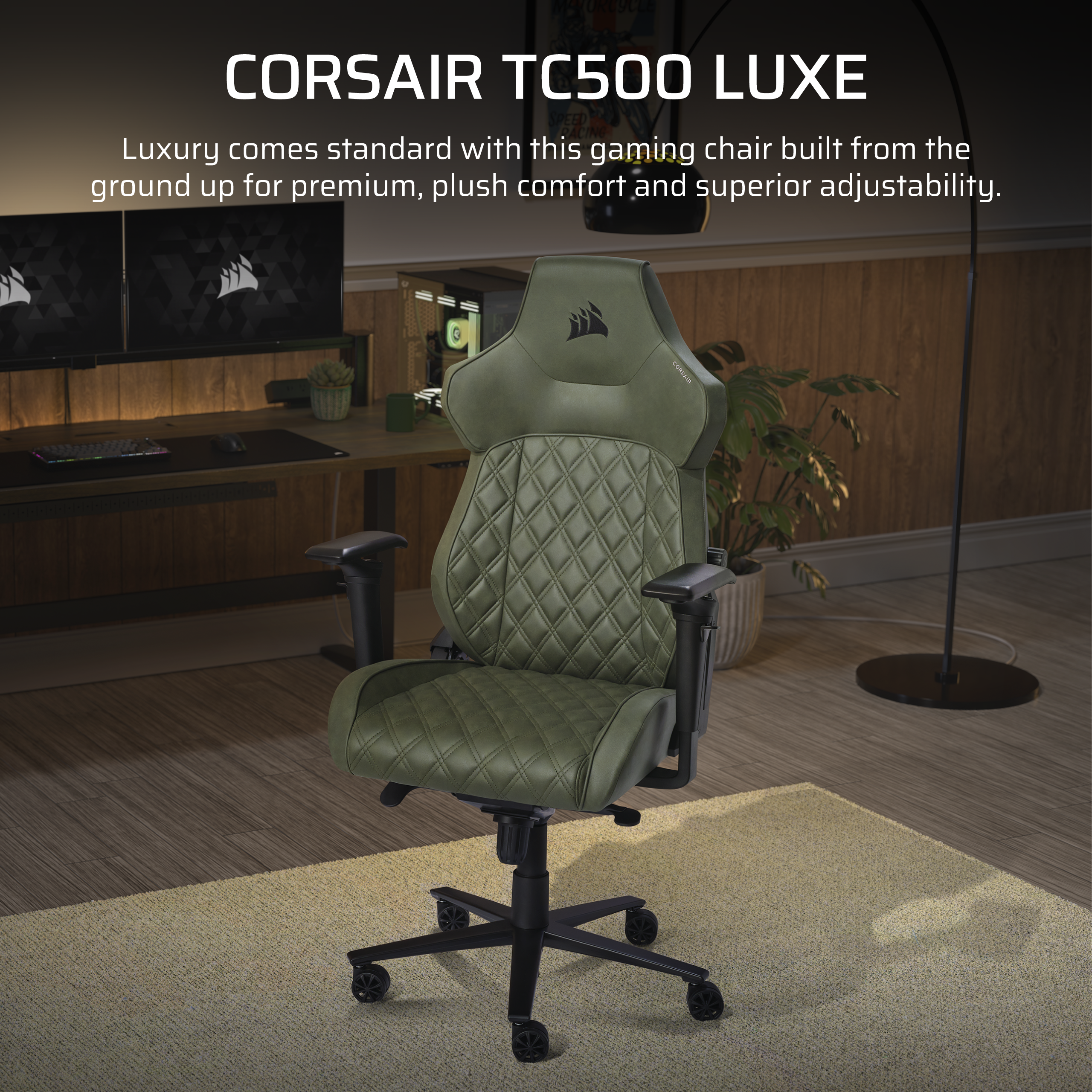 Luxury comes standard with this gaming chair, built from the ground up for premium, plush comfort and superior adjustability. The Corsair TC500 Luxe is designed to provide an optimal gaming experience, with features such as a high-quality, ergonomic design, adjustable lumbar support, and a comfortable, padded seat. The chair is also equipped with a durable, adjustable armrest and a built-in headrest for added comfort. The TC500 Luxe is perfect for gamers who want to take their gaming experience to the next level, with a chair that is both stylish and functional.