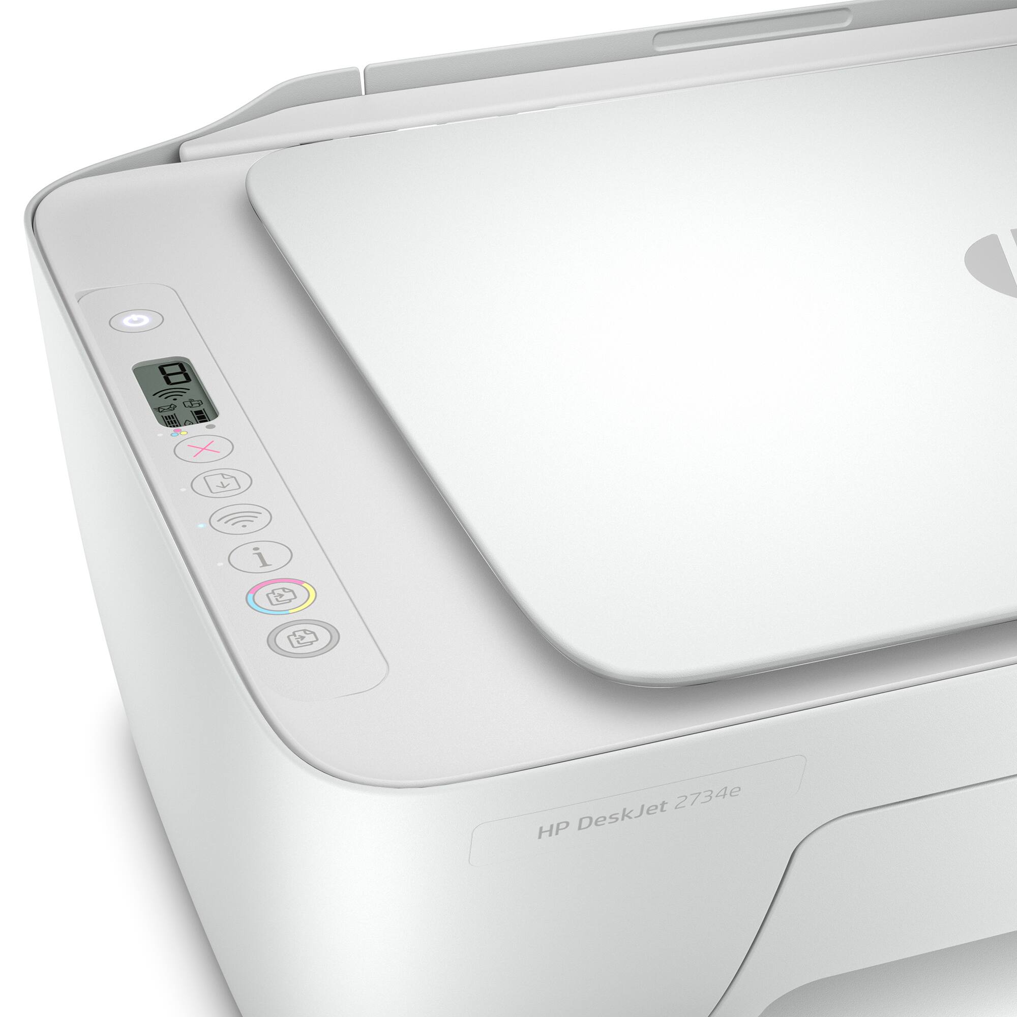 The text on the image reads "HP DeskJet 2734e".