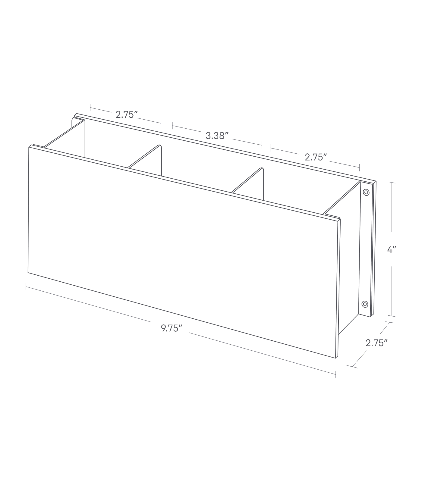 Alt View 3. Yamazaki Home - Desk Organizer - Small - Walnut.