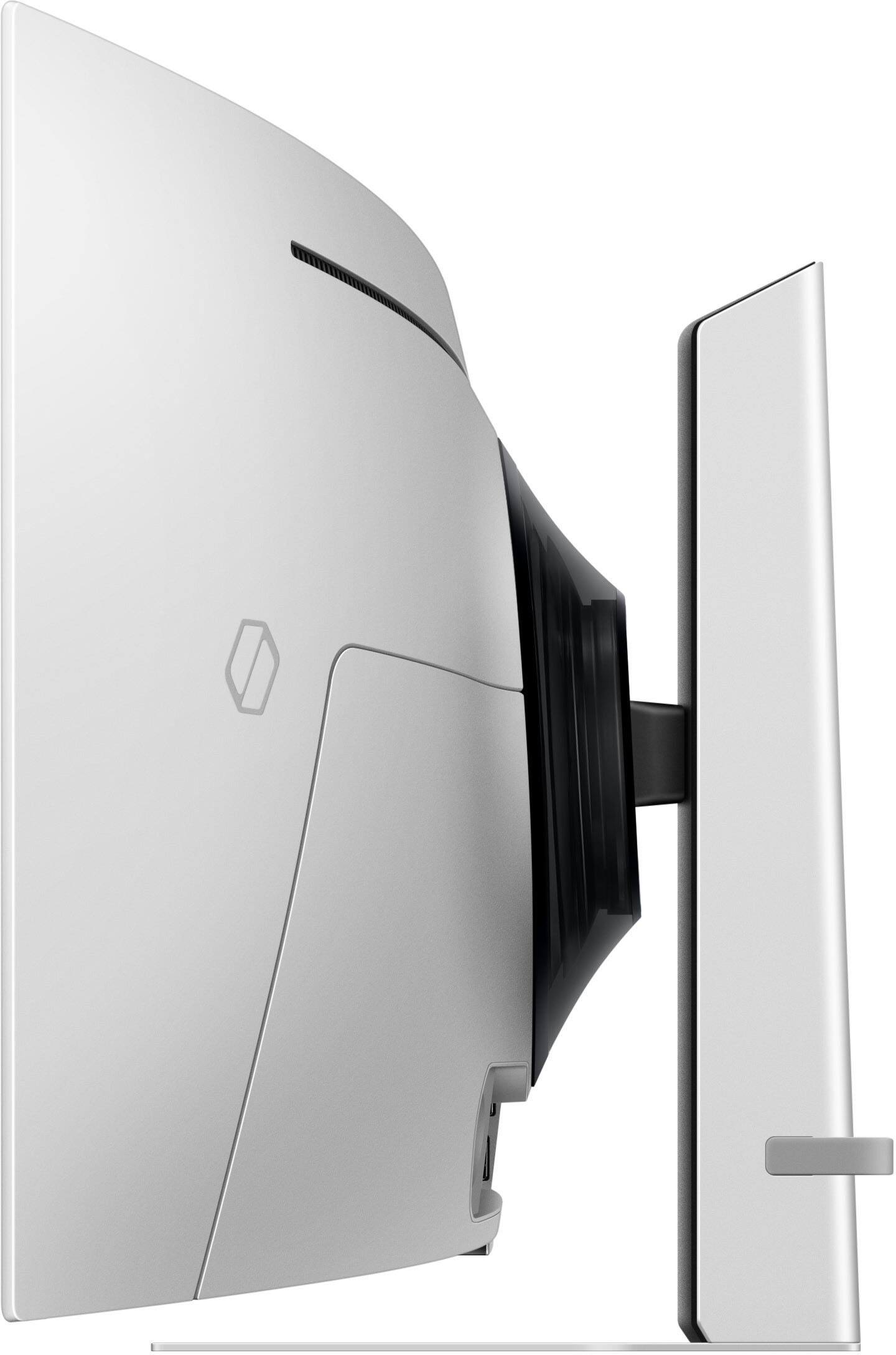 Alt View 21. Samsung - 49" Odyssey OLED G9 (G91SD) Dual QHD 144Hz 0.03ms G-Sync Compatible Curved Gaming Monitor - Silver.