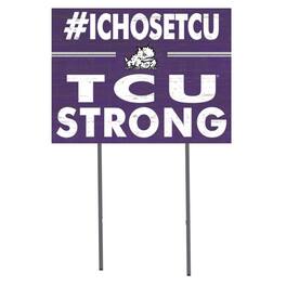 Jardine - TCU Horned Frogs 18'' x 24'' I Chose Lawn Sign - Purple