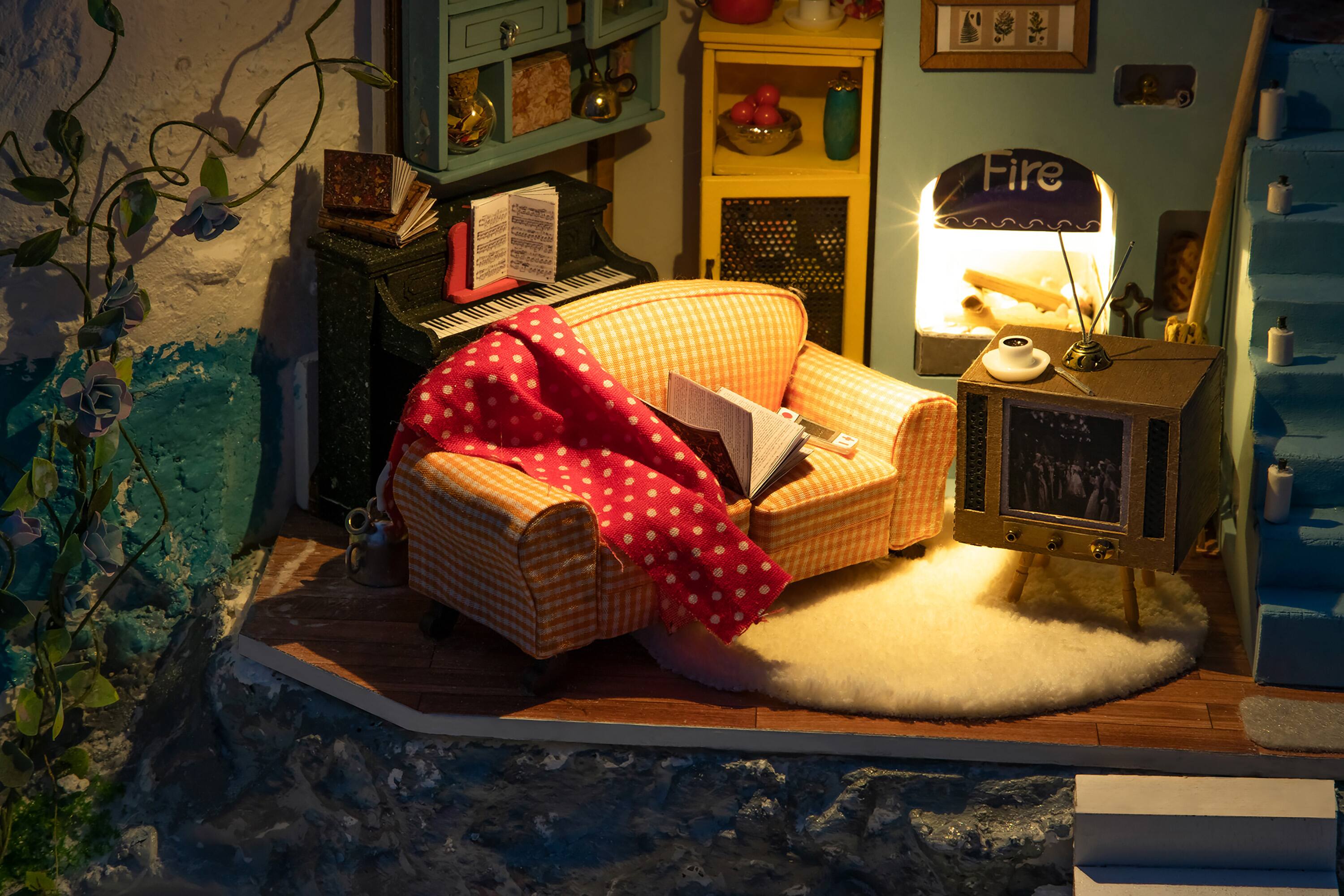 Angle. 3D Puzzle - DIY 3D House Puzzle - Joy's Living Room 214pcs.