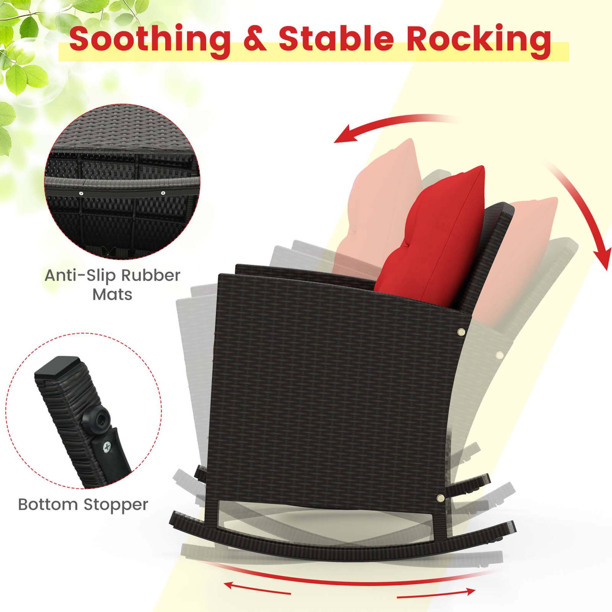 Soothing & Stable Rocking Anti-Slip Rubber Mats Bottom Stopper