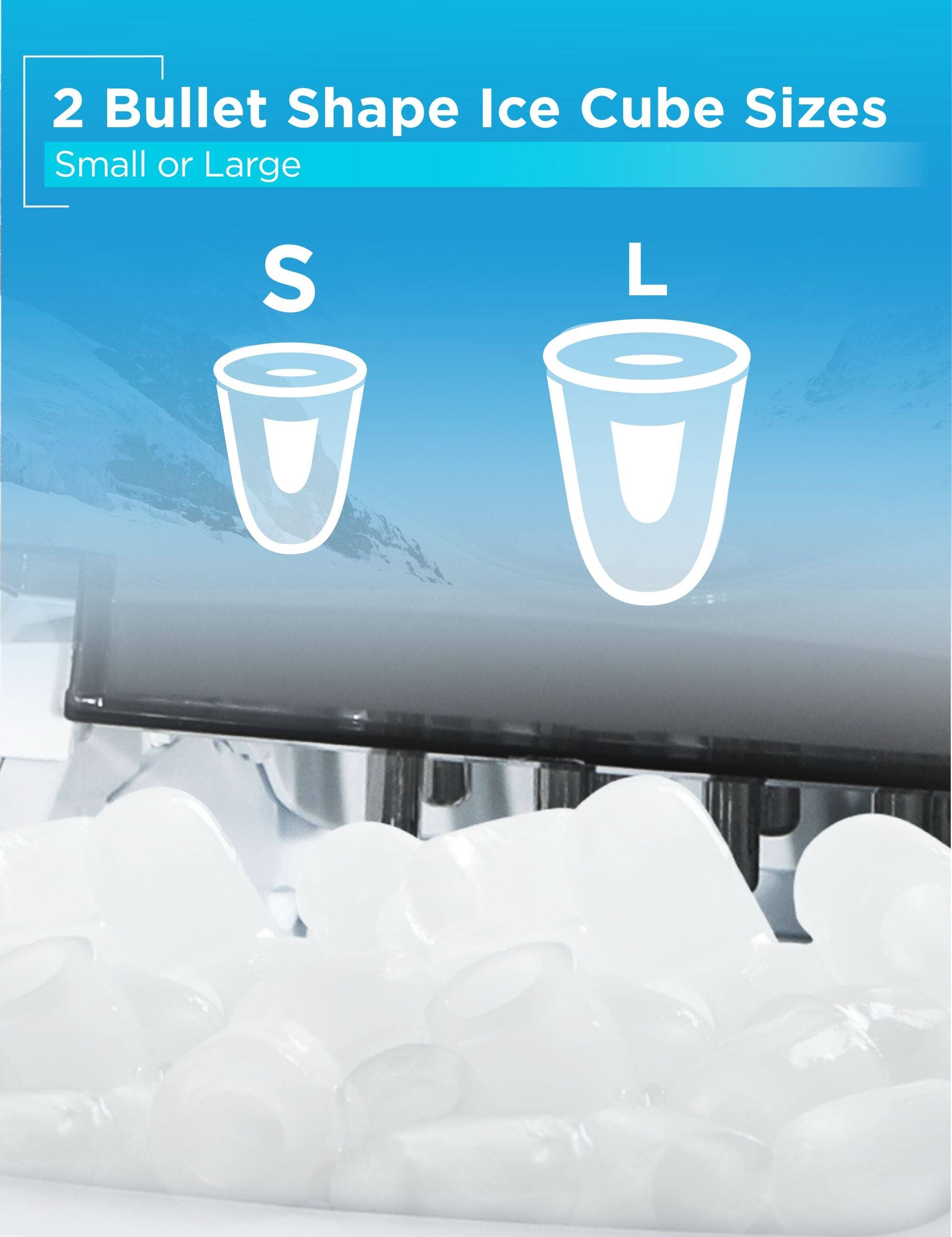 2 Bullet Shape Ice Cube Sizes Small or Large S L