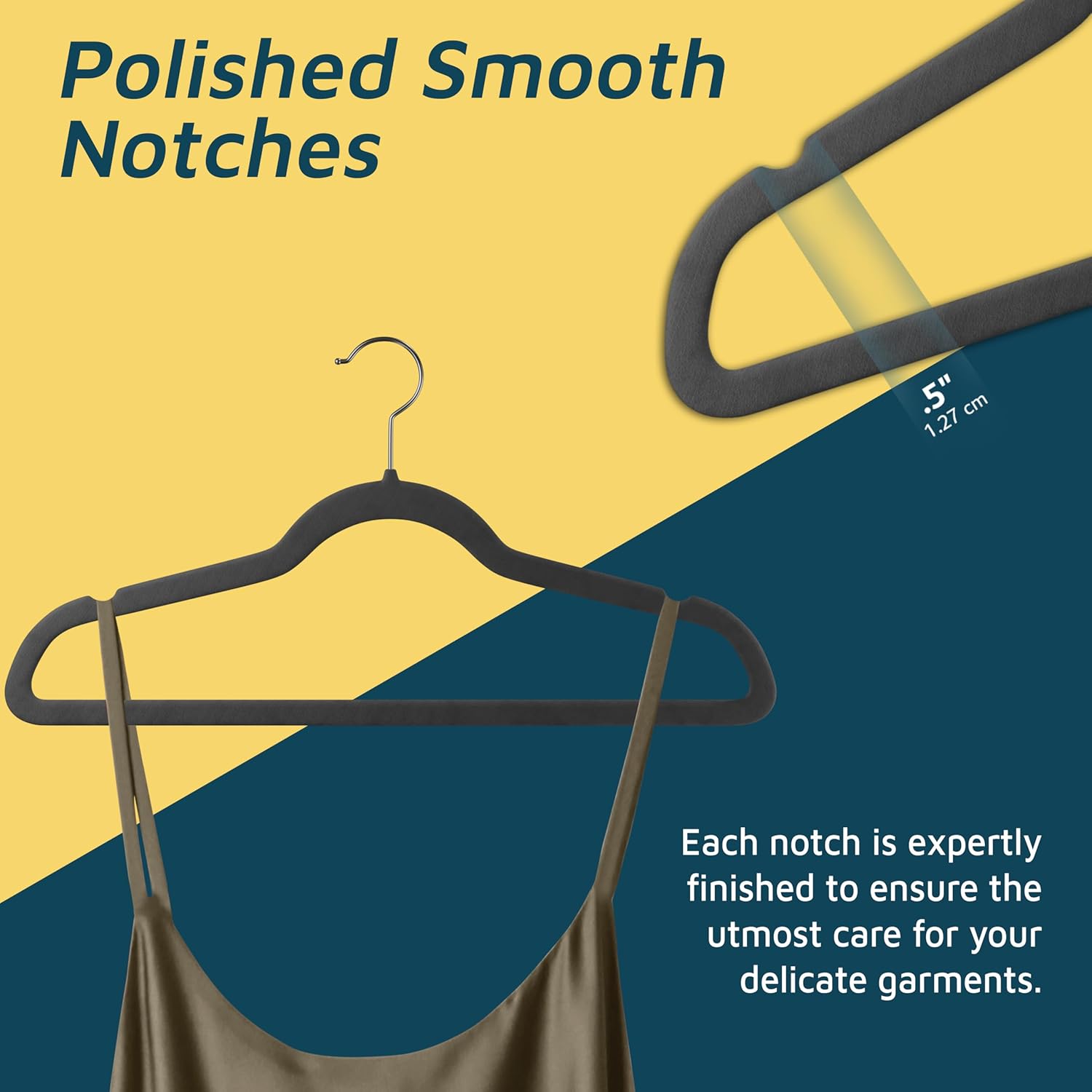 Polished Smooth Notches 1.27 cm Each notch is expertly finished to ensure the utmost care for your delicate garments.