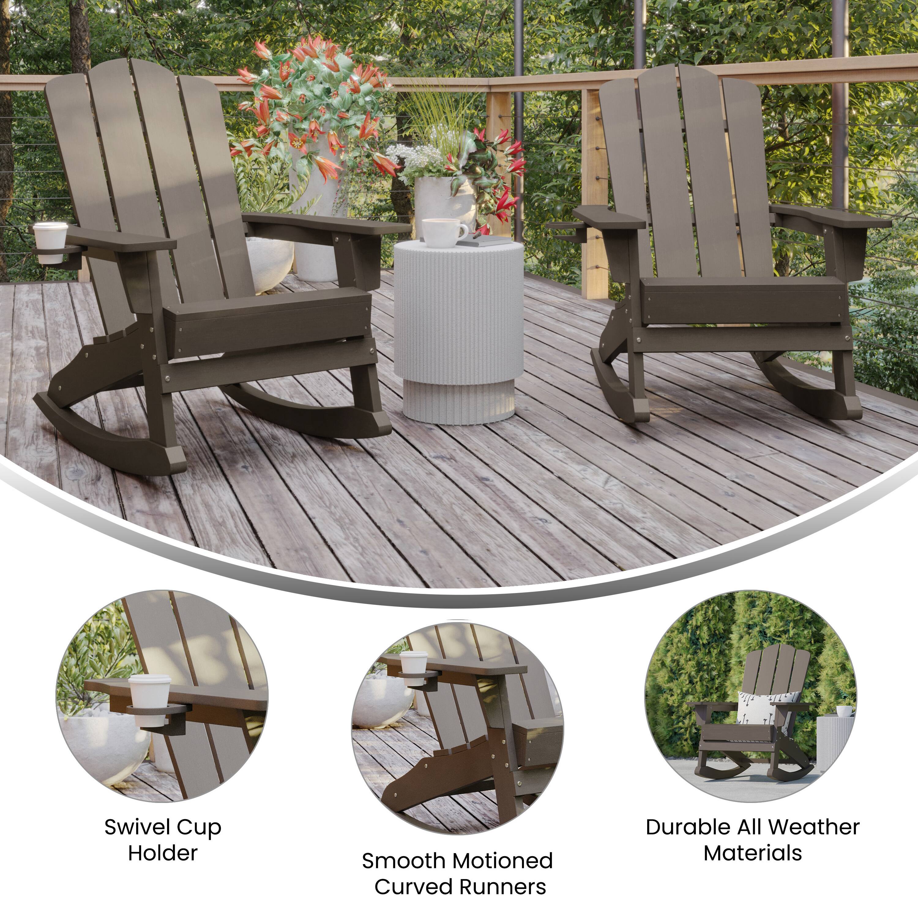 Swivel Cup Holder  
Smooth Motioned Curved Runners  
Durable All Weather Materials