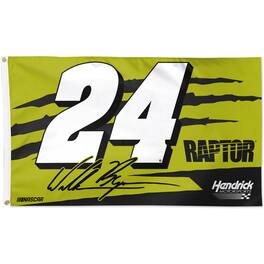 WinCraft - William Byron 3' x 5' One-Sided Deluxe Team Flag - Multicolor