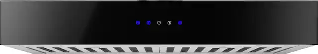 Front. Zephyr - Vetro 30 in. 500 CFM Under Cabinet Mount Range Hood with LED Light - Black.