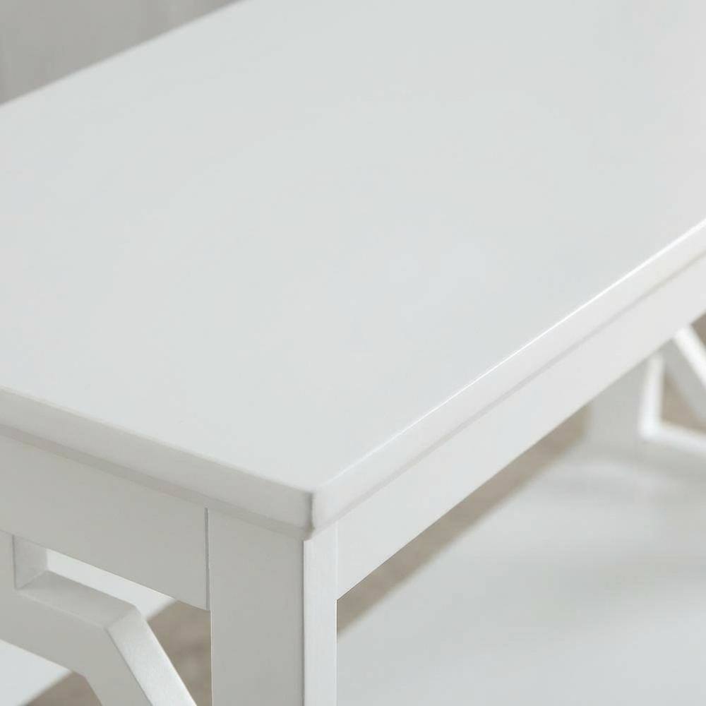 Alt View 2. FurniFact - 3-Tier Bookcase with Durable Non-Lead Base Paint Finish - White.