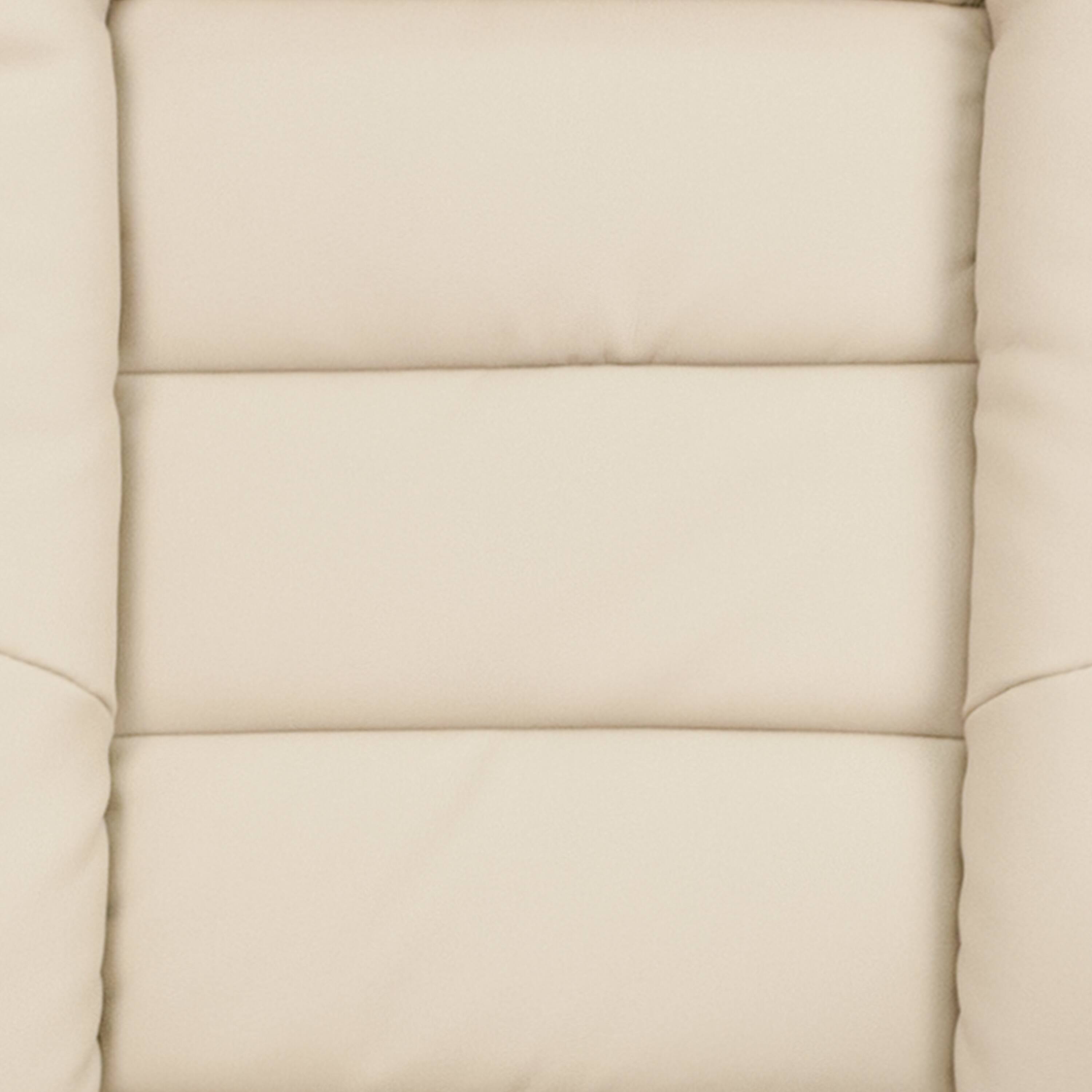 Alt View 19. Alamont Home - Bali Beige LeatherSoft Multi-Position Recliner &Ottoman w/Swivel Mahogany Wood Base - Beige.