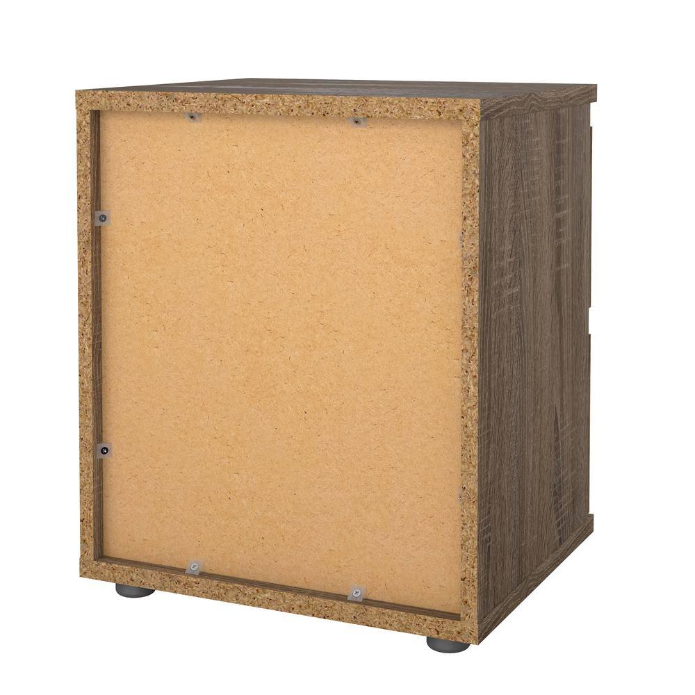 Back. Tvilum - Aurora 2 Drawer Nightstand, Truffle Oak - Brown.