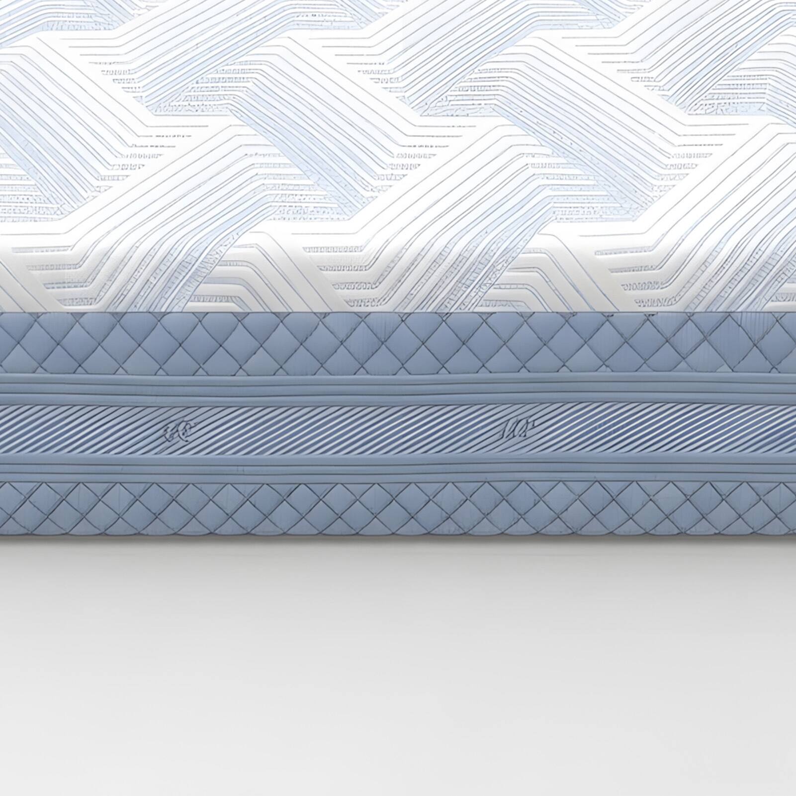 Alt View 4. FED Fitness - 10 Inch Queen Size Mattress High Density Sponge Medium Firm Comfortable Bed Mattress - White/Blue.