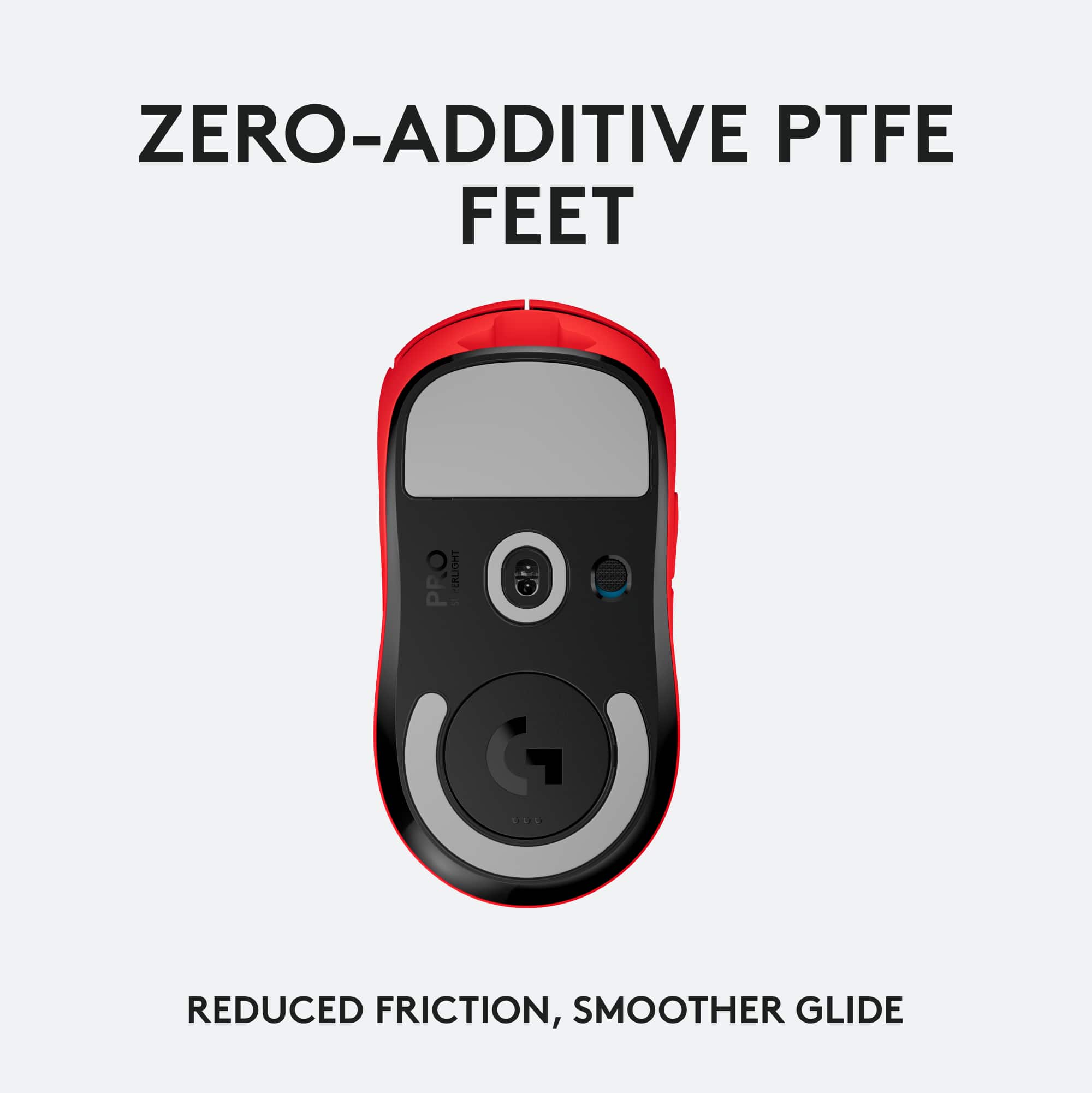 ZERO-ADDITIVE PTFE FEET PRO HOTEL d U REDUCED FRICTION, SMOOTHER GLIDE