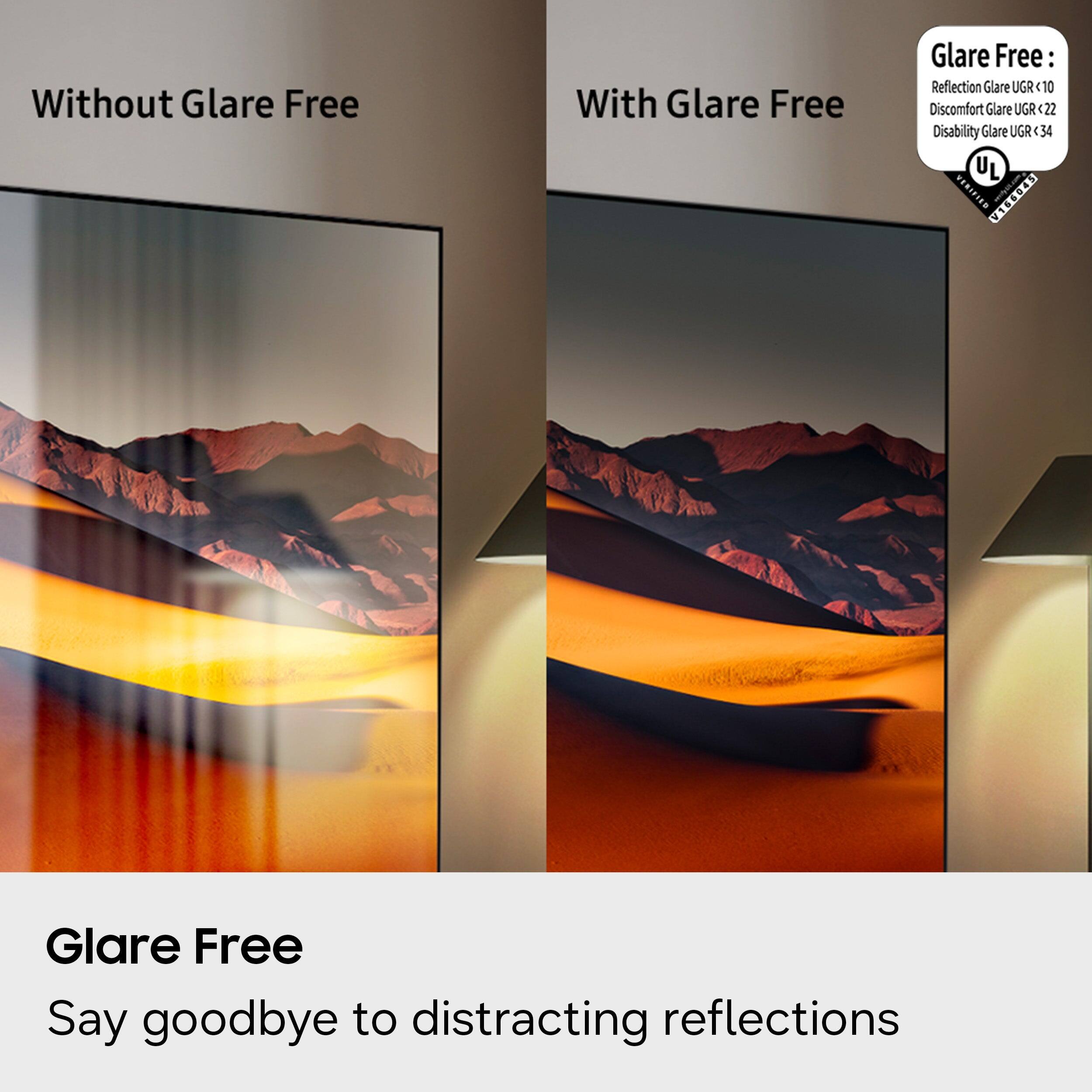 Without Glare Free  
With Glare Free  

Glare Free:  
Reflection Glare UGR < 10  
Discomfort Glare UGR < 22  
Disability Glare UGR < 34  

Glare Free  
Say goodbye to distracting reflections