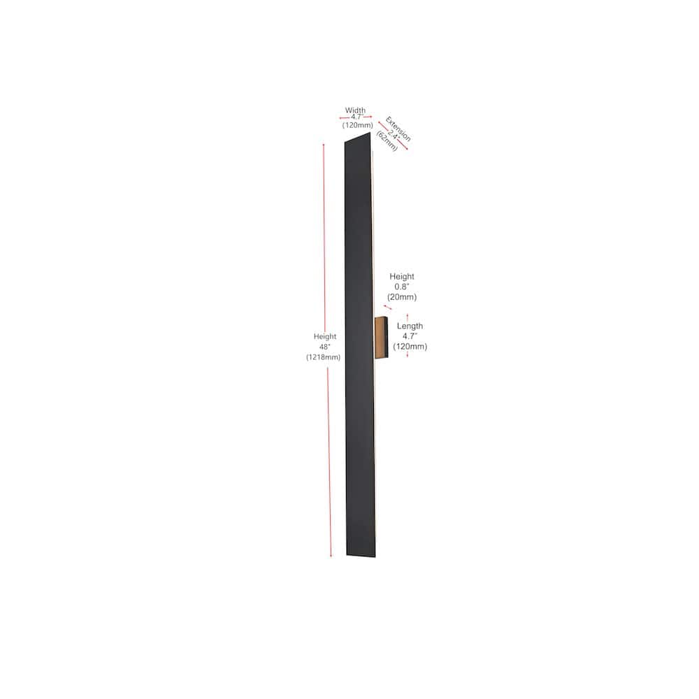 Elegant Lighting - Waylen 4.5 x 48 inch Outdoor Wall Sconce - Black price history on PriceWatchPro