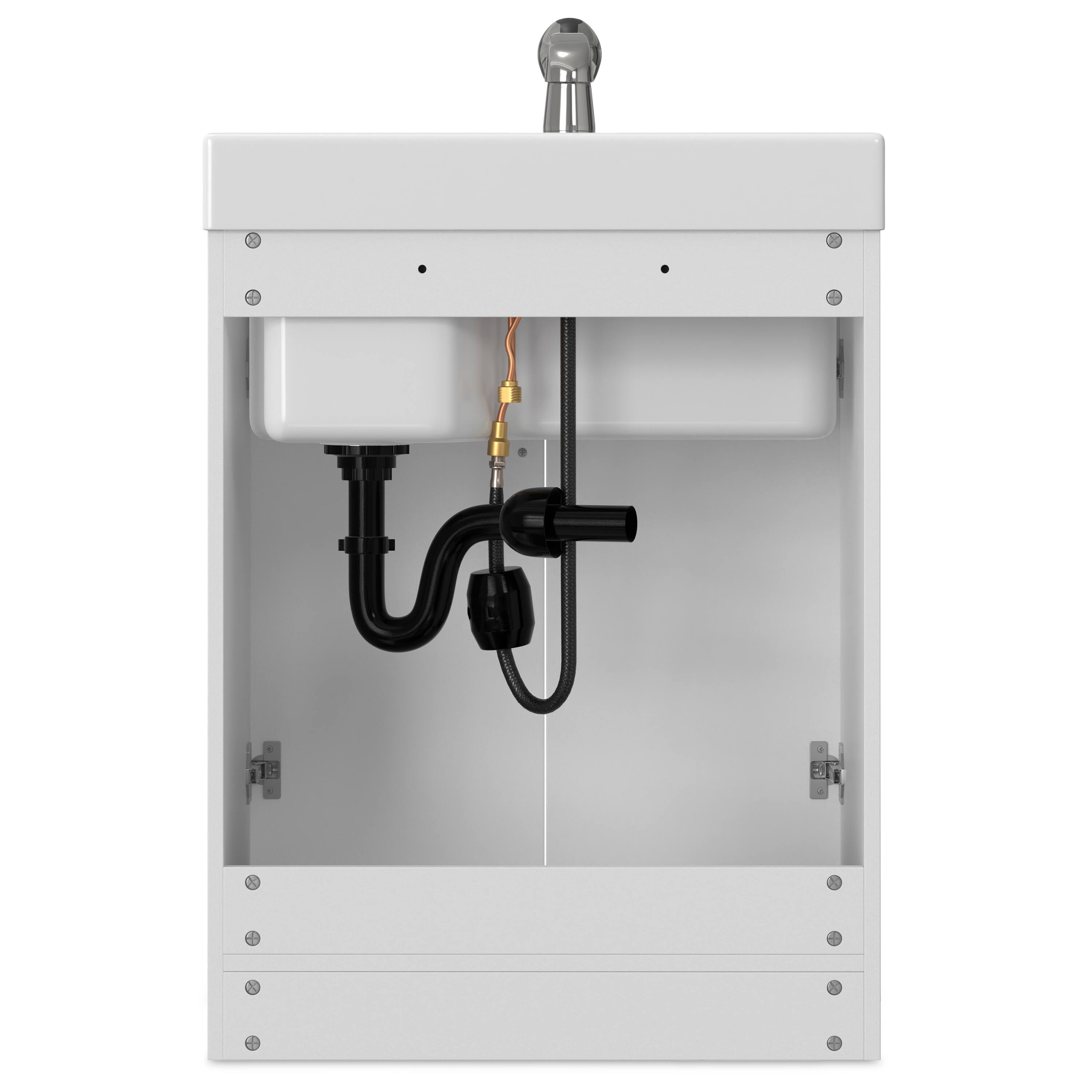 Alt View 1. Simpli Home - Kyle All-In-One 28-inch Laundry Utility Sink and Cabinet and ABS Sink - Pure White.