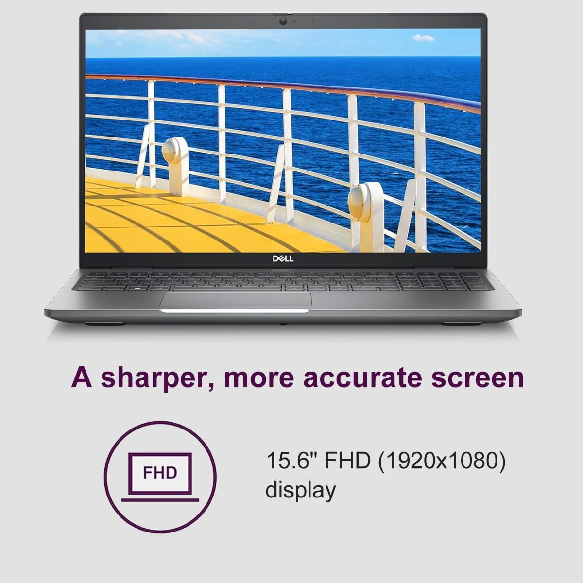 A sharper, more accurate screen  
15.6" FHD (1920x1080) display