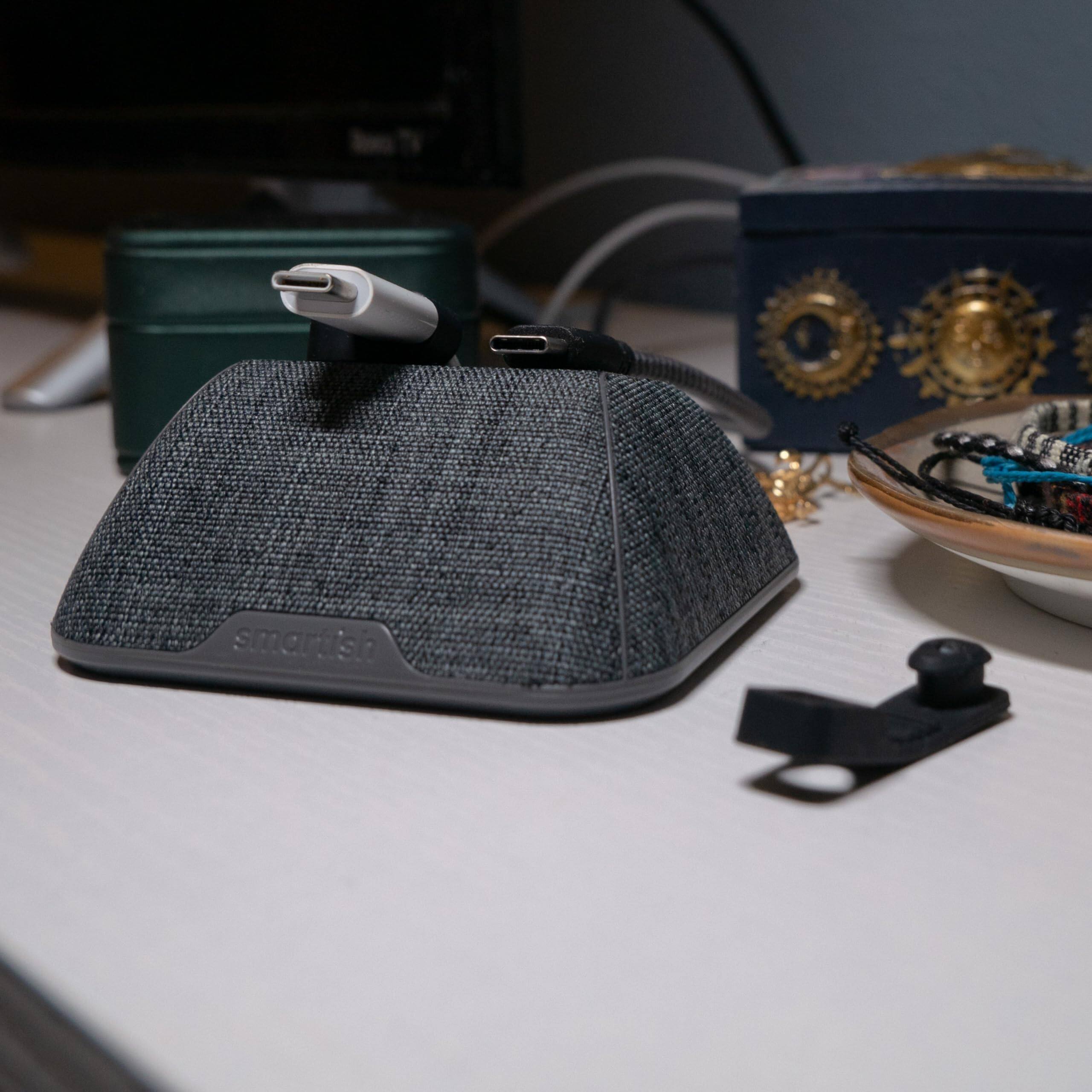 Alt View 4. Smartish - Smartish Magnetic Cord Holder - Cable Wrangler Desktop Charger Organizer - I'm Blushing - I'm Blushing.