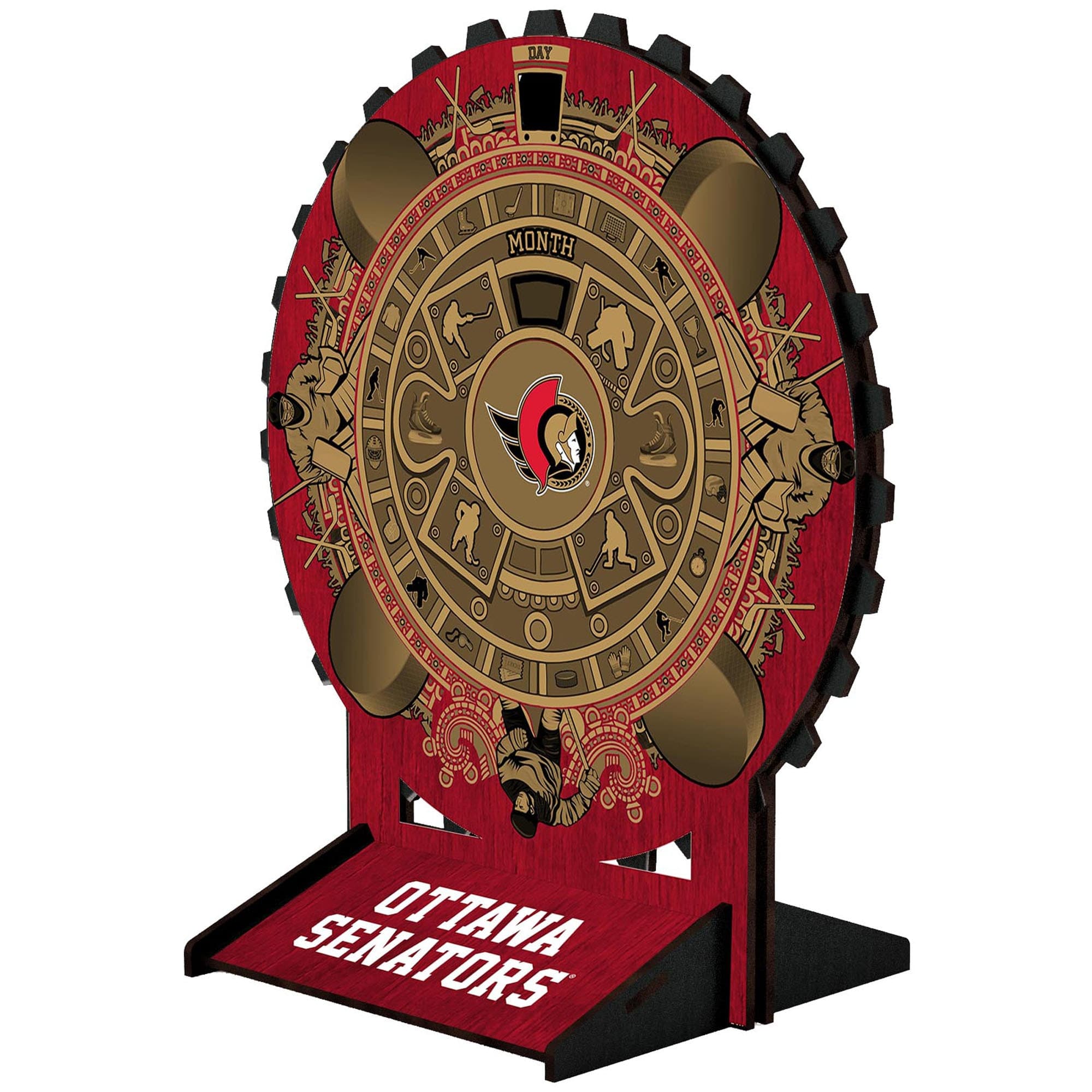 Fan Creations - Ottawa Senators Aztec Circle Desk Calendar - Multicolor