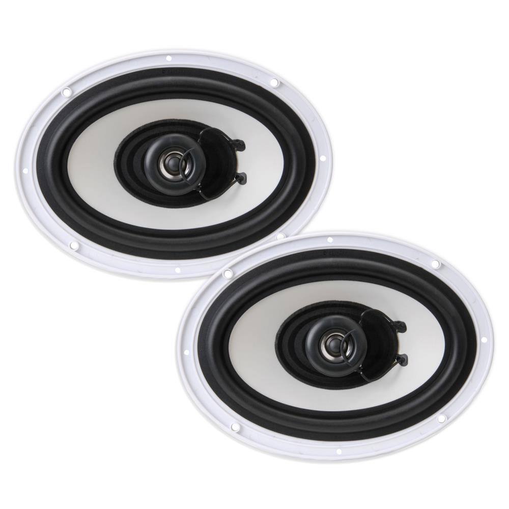 Angle. PYLE - Pyle 6x9 Inch Dual Marine Speakers - 2 Way - Black.