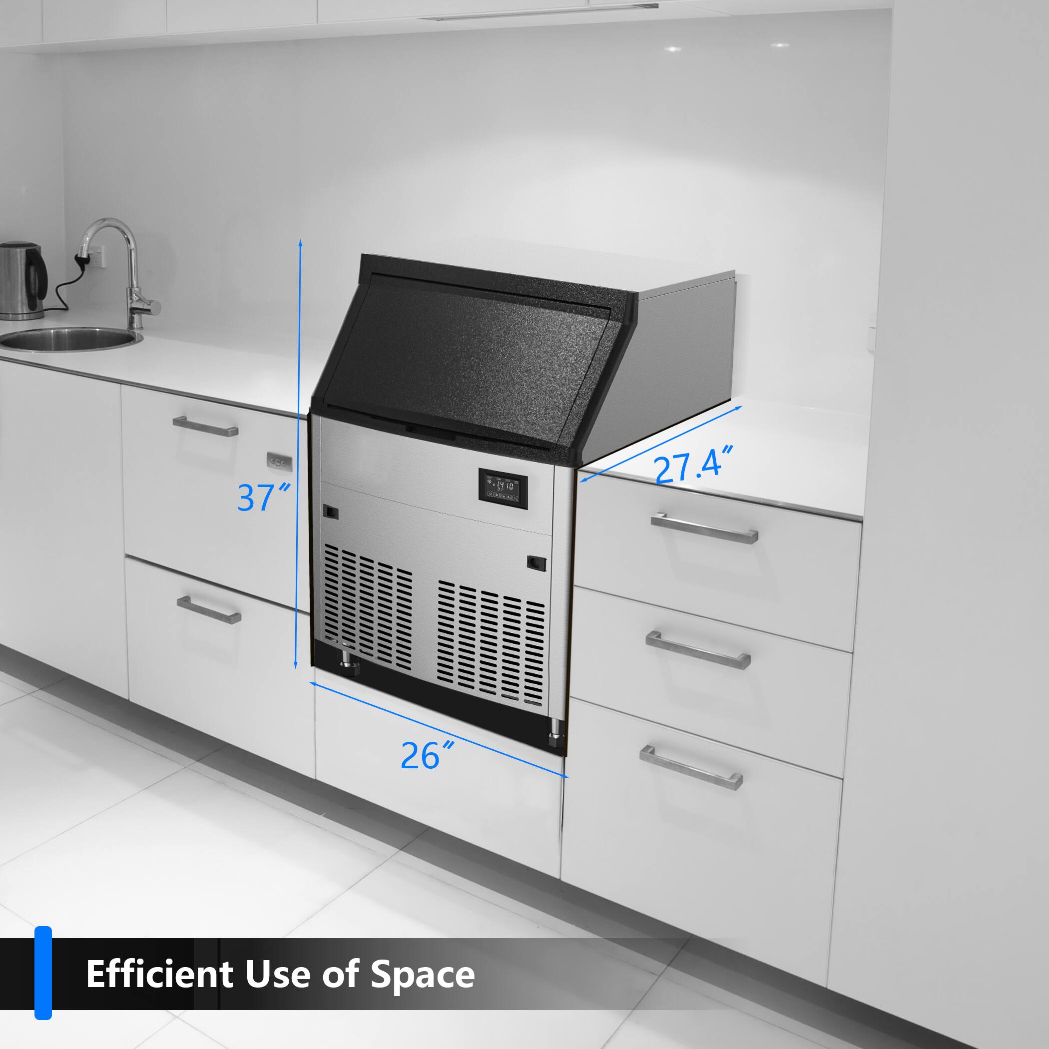 46"  
37"  
CLA 27.4"  
26"  
Efficient Use of Space