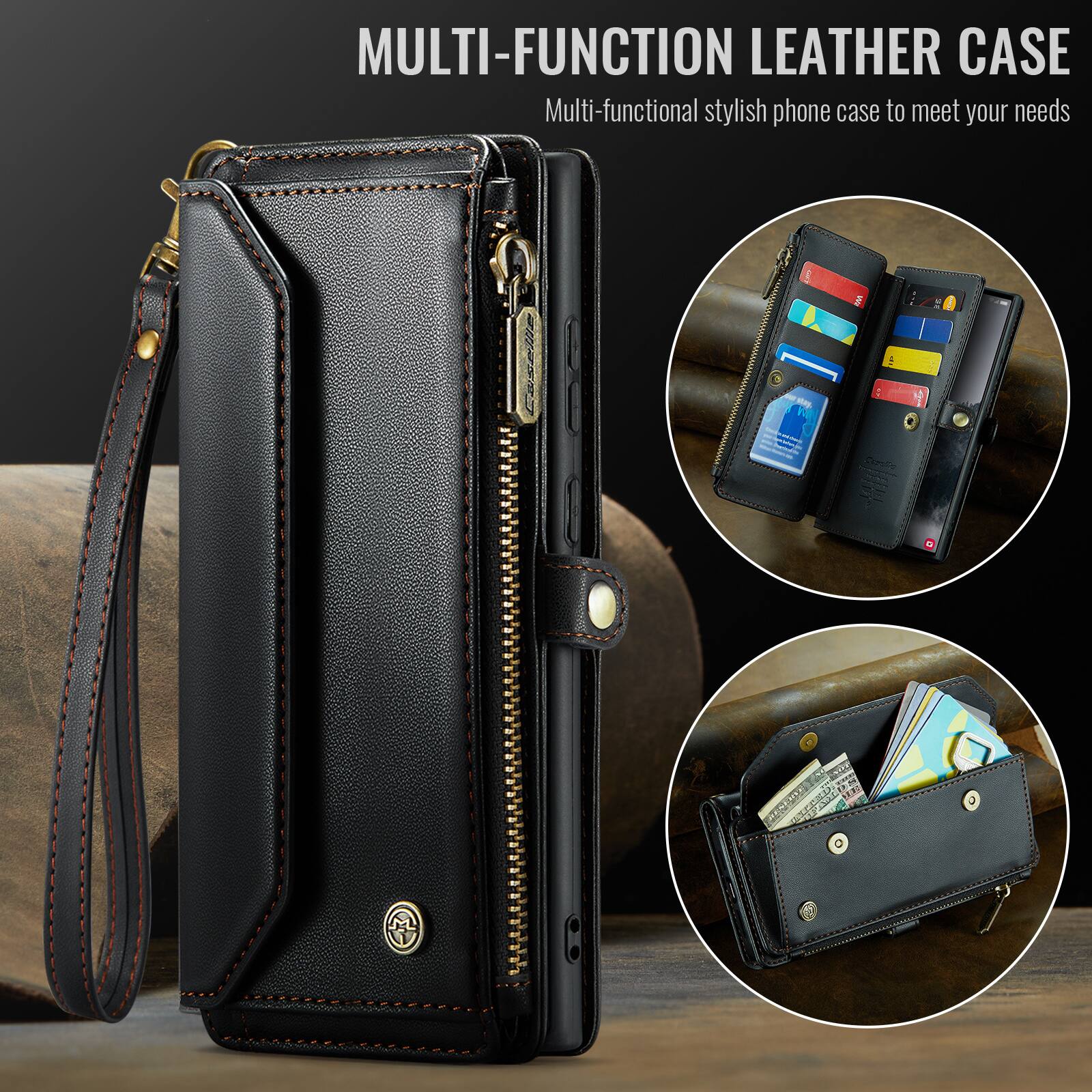 MULTI-FUNCTION LEATHER CASE  
Multi-functional stylish phone case to meet your needs