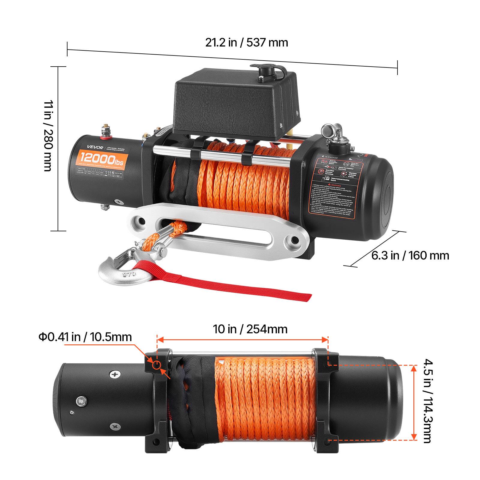 21.2 in / 537 mm  
11 in / 280 mm  
6.3 in / 160 mm  
0.41 in / 10.5 mm  
10 in / 254 mm  
4.5 in / 114.3 mm