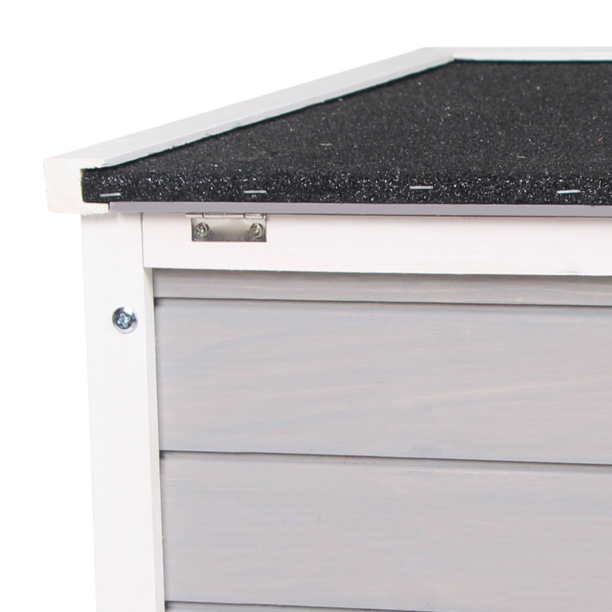 Alt View 4. Pawhut - Small Wooden Rabbit Hutch Bunny Cage Guinea Pig Cage Duck House Dog House with Openable & Waterproof Roof.