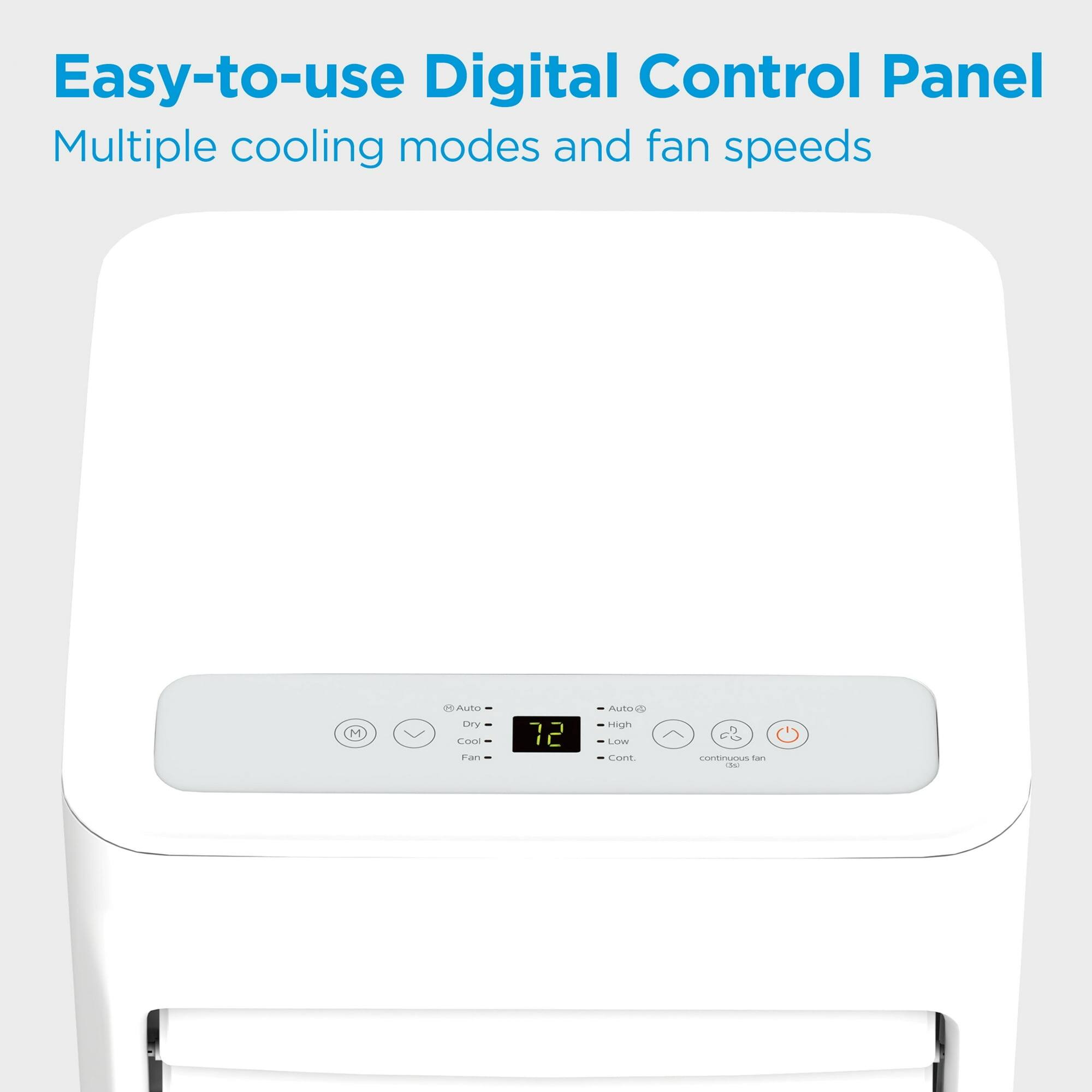 Easy-to-use Digital Control Panel  
Multiple cooling modes and fan speeds  

Auto  
Dry  
Cool  
Fan  

72  

Auto  
High  
Low  
Cont.  
continuous fan