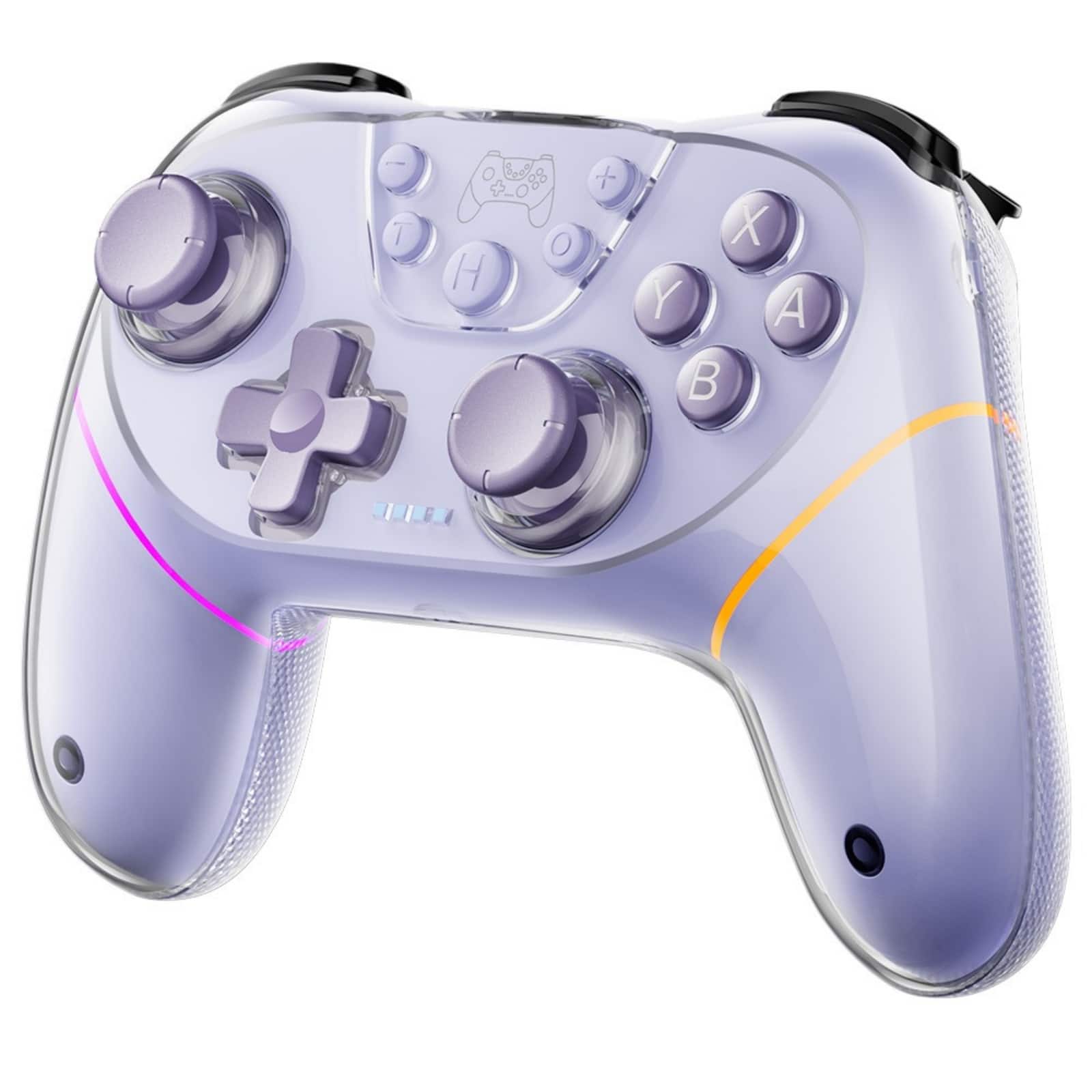 SKRAN - Wireless Game Controller for Switch/PC/Phone,Double Hall Effect, RGB Lighting,Bluetooth Gamepad for Gamers - Purple