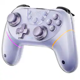 SKRAN - Wireless Game Controller for Switch/PC/Phone,Double Hall Effect, RGB Lighting,Bluetooth Gamepad for Gamers - Purple