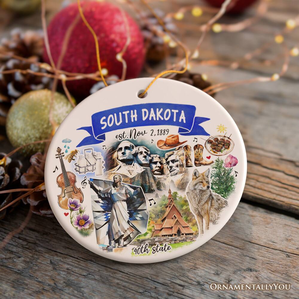 SOUTH DAKOTA  
est. Nov 2, 1889  
40th state  

ORNAMENTALLY YOU