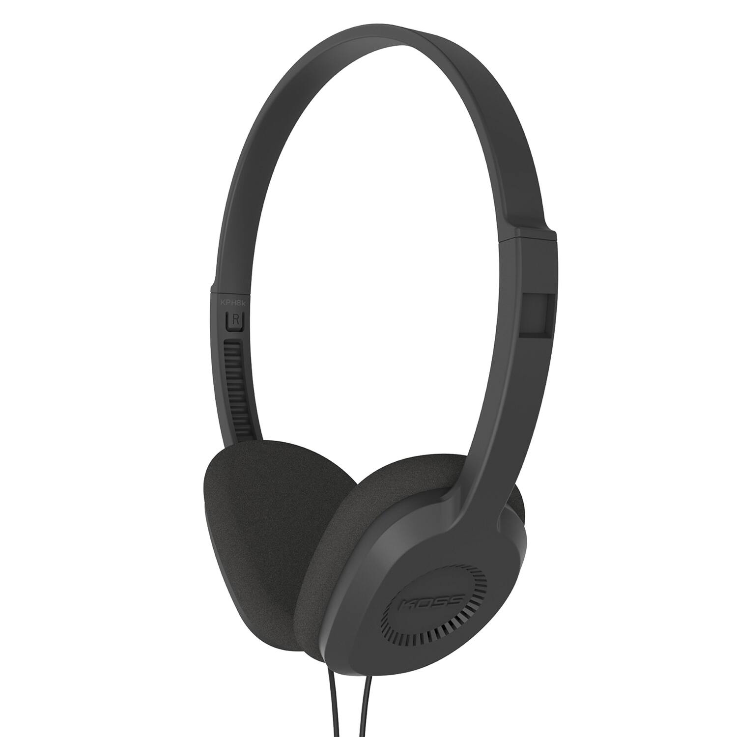 Koss - KPH8 Wired On-Ear Lightweight Headphones, 3.5mm Connector, D-Profile Design, Dual-Entry Cord - Black price history on PriceWatchPro
