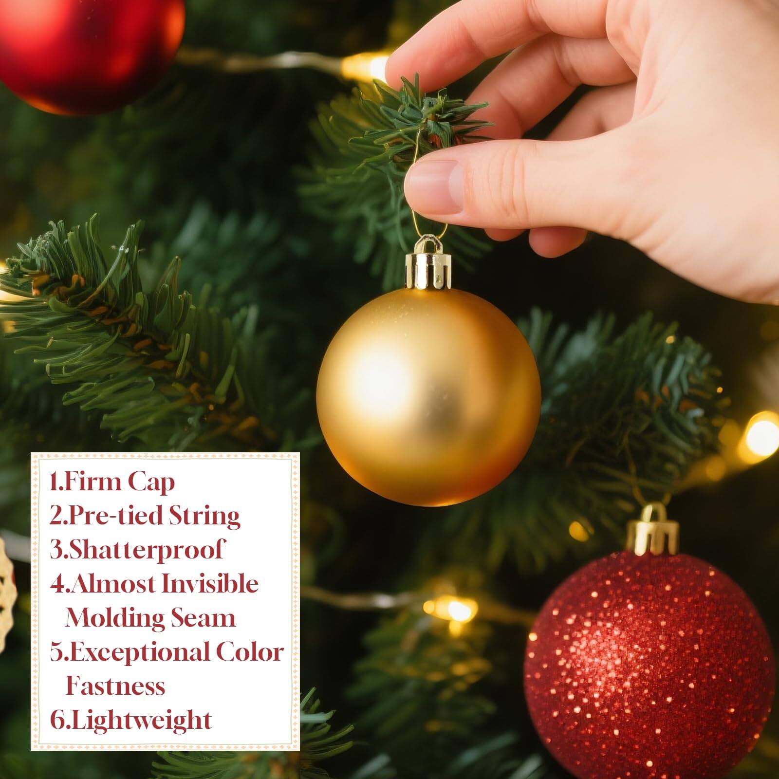 1. Firm Cap  
2. Pre-tied String  
3. Shatterproof  
4. Almost Invisible Molding Seam  
5. Exceptional Color Fastness  
6. Lightweight