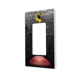 Keyscaper - Pittsburgh Steelers Legendary Design Single Rocker Lightswitch Plate - Multicolor