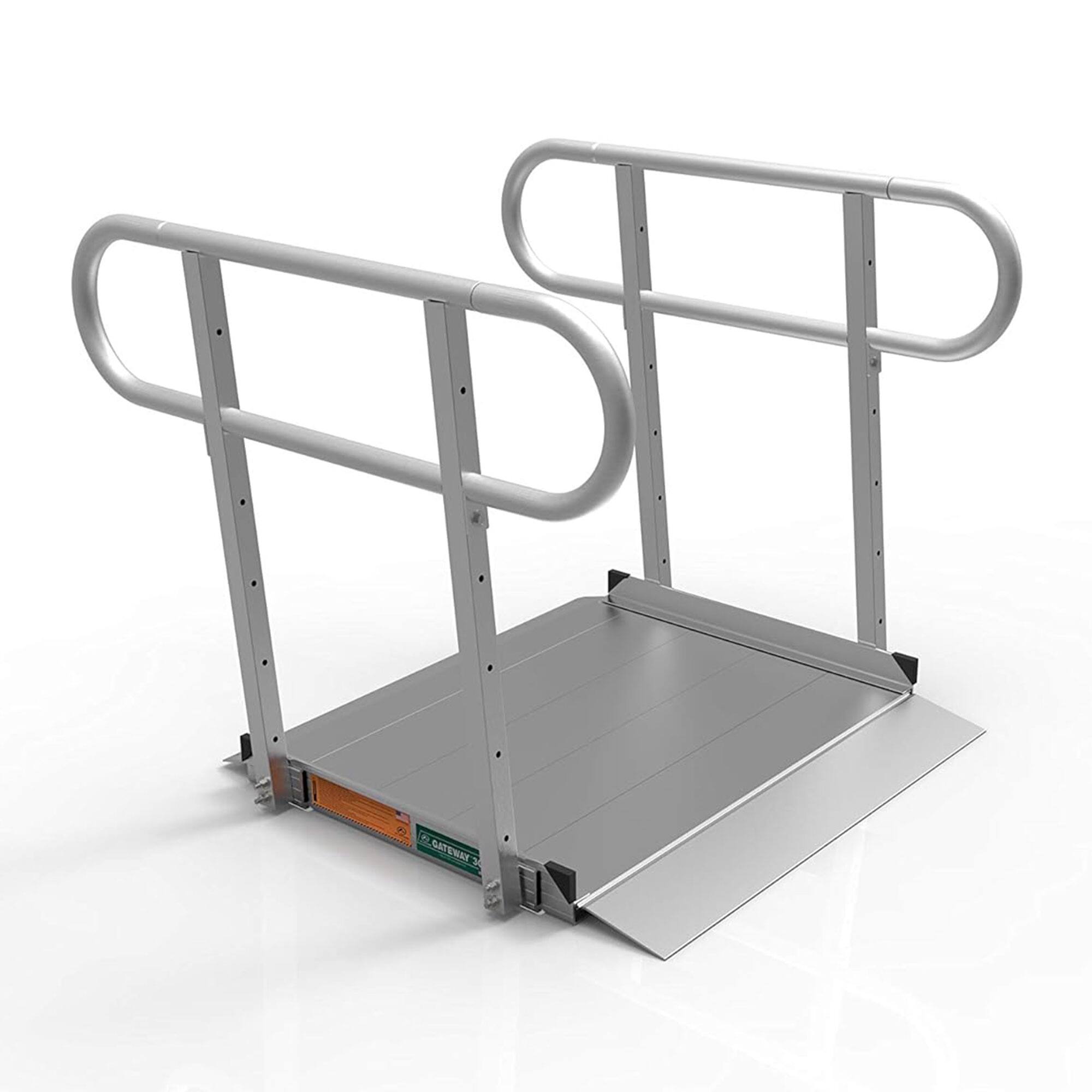 Alt View 8. EZ-ACCESS - EZ-ACCESS GATEWAY 3G 3 Foot Solid Surface Aluminum Portable Wheelchair Ramp - Gray.