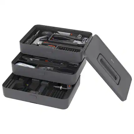 Front. Topteng - Multifunctional Repair Tool Kit - 8 Modular Layers, Ergonomic Tools, Ideal Gift for Home & Car Repair.