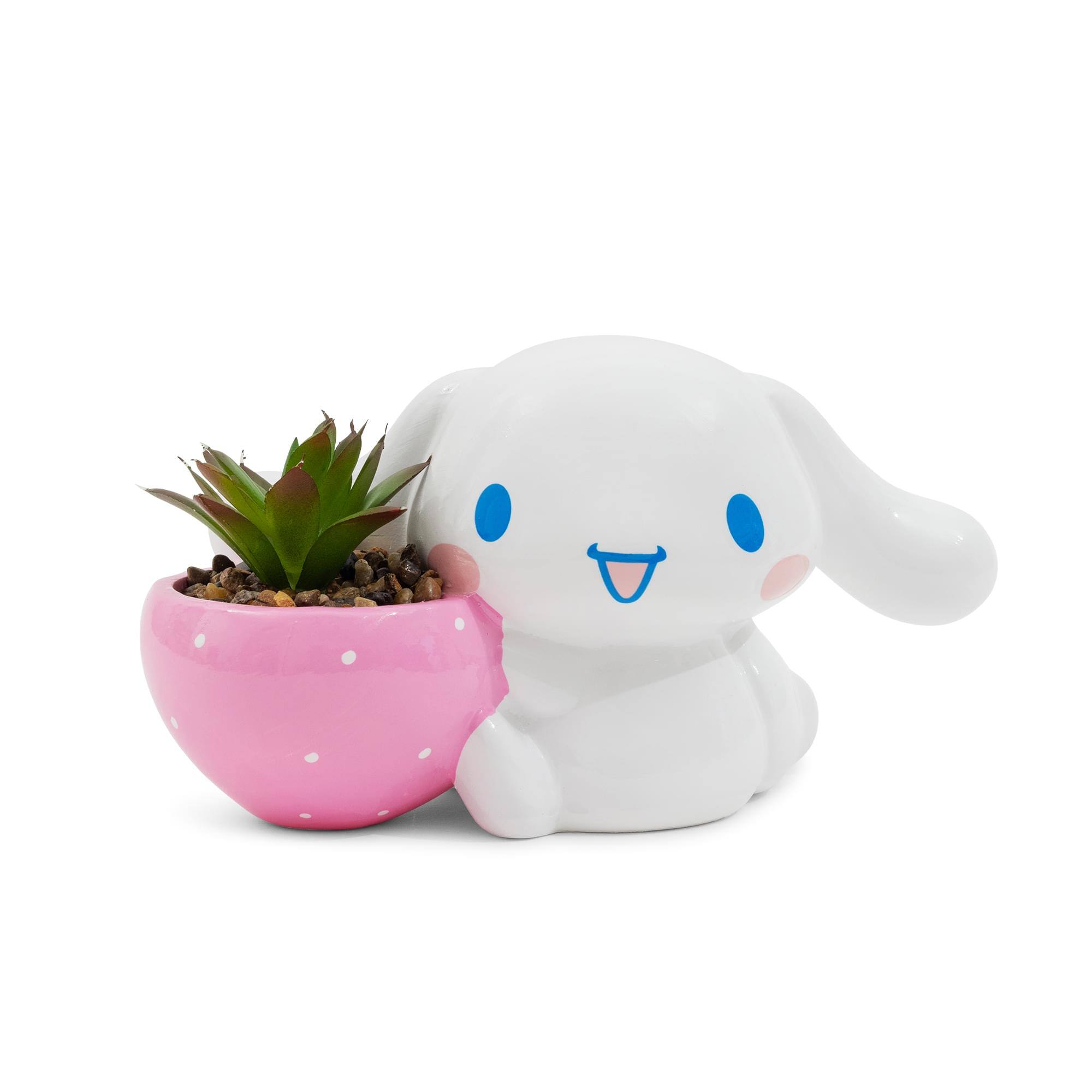 Silver Buffalo - Sanrio Cinnamoroll Strawberry Ceramic Mini Planter With Artificial Succulent - Multi-Colored