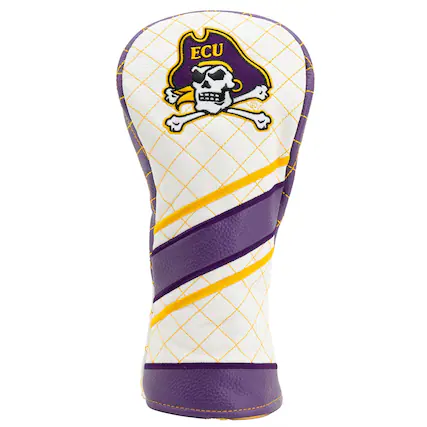 Front. Team Golf - ECU Pirates Striped Quilted Fairway Headcover - Multicolor.