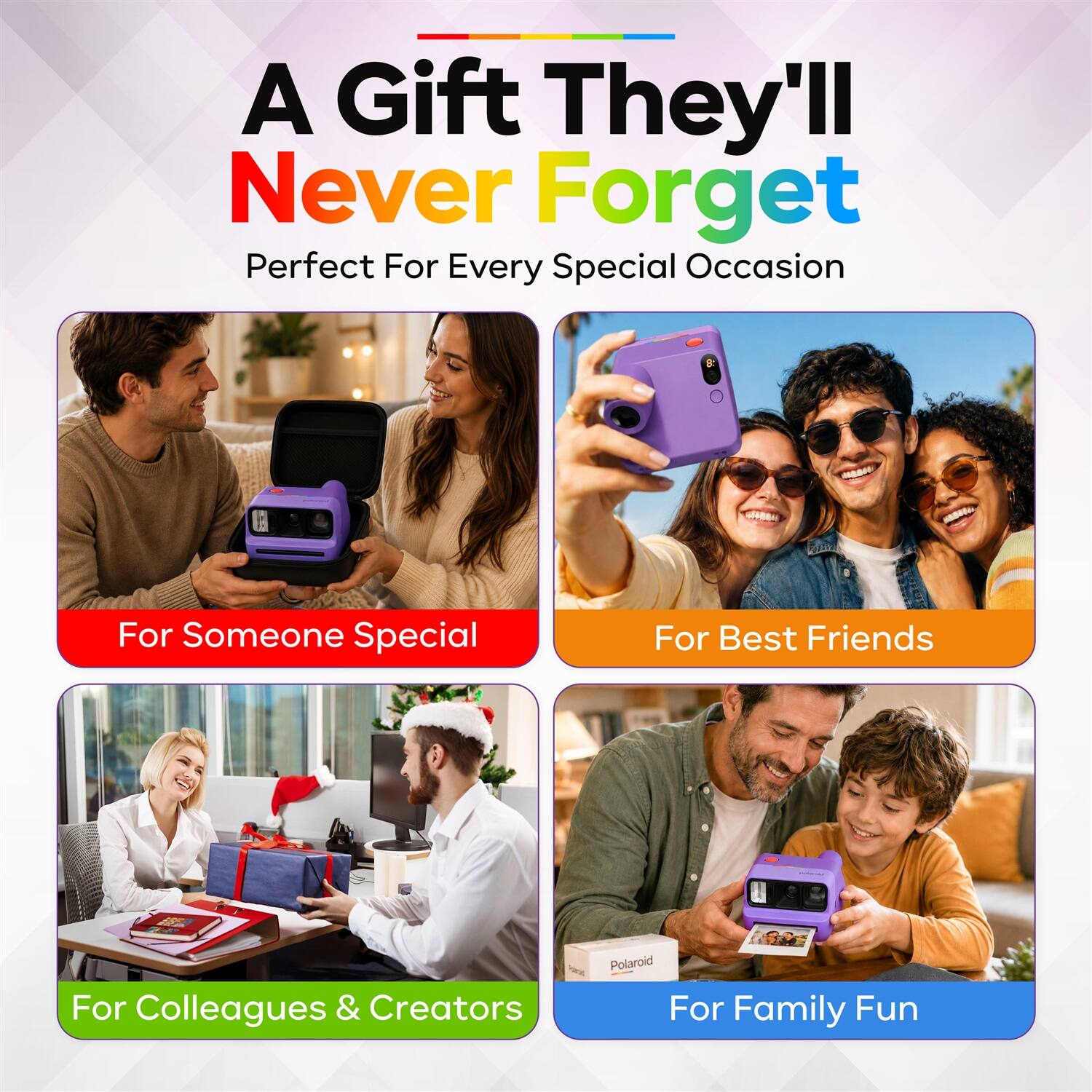 A Gift They'll Never Forget  
Perfect For Every Special Occasion  

For Someone Special  
For Best Friends  
For Colleagues & Creators  
For Family Fun